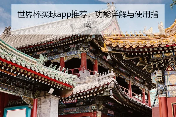 世界杯买球app推荐：功能详解与使用指南